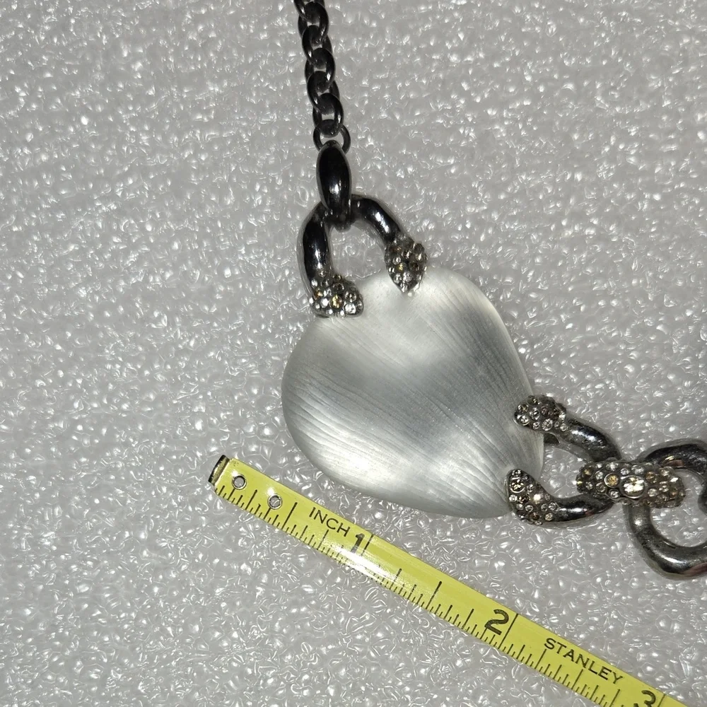 Alexis Bittar Lucite Gunmetal chain link necklace - Picture 5 of 6